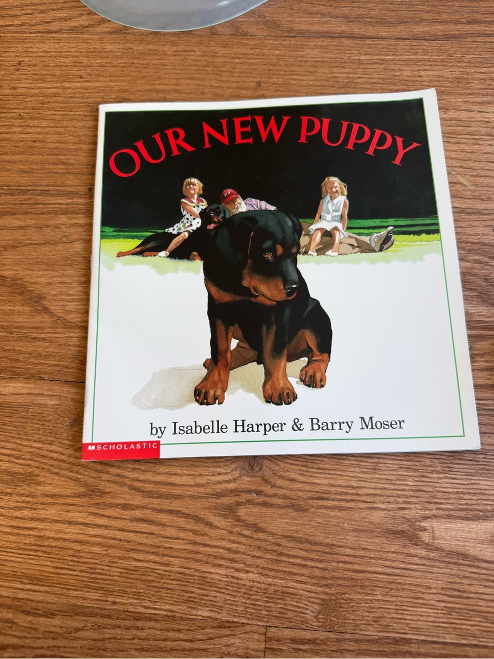 Scholastic Children's Book 1996 “Our New Puppy” with Rottweiler